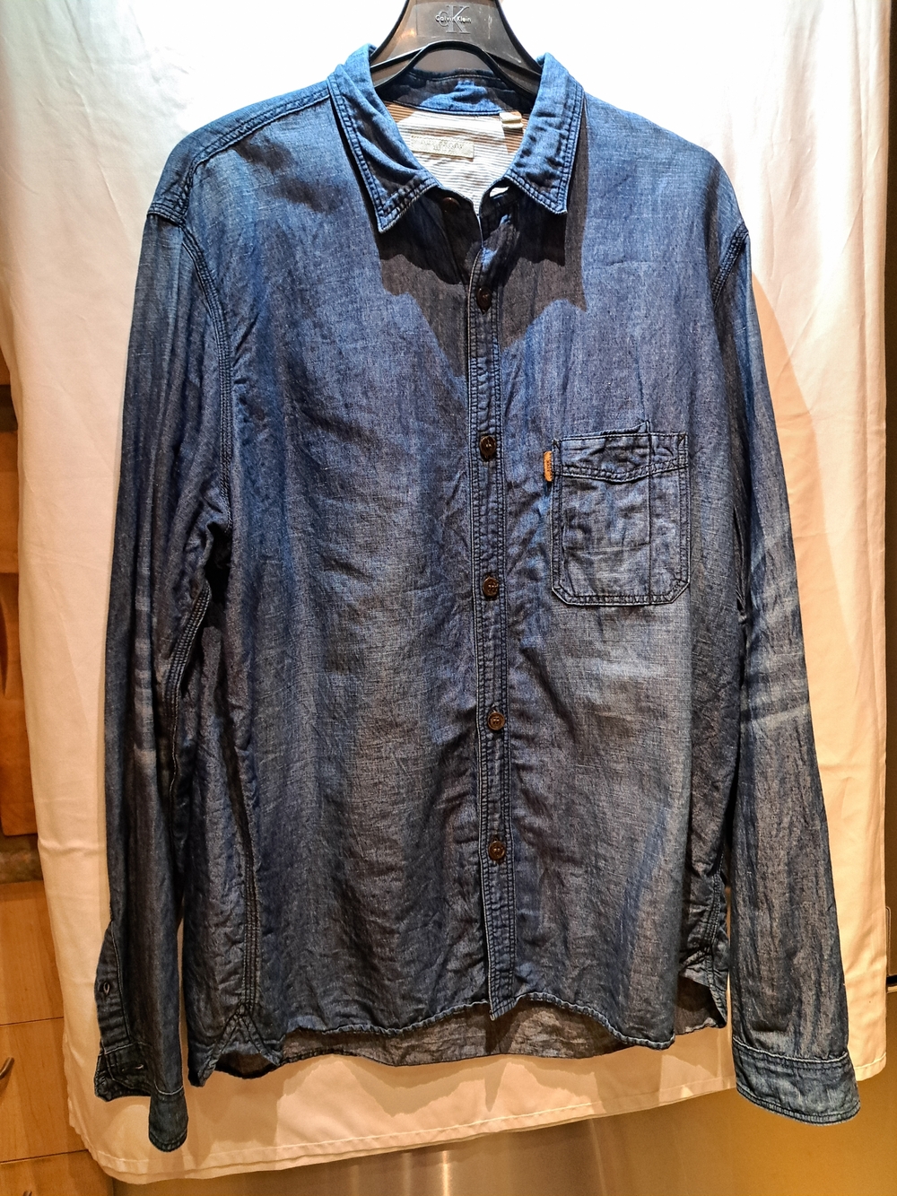 Burberry Blue Denim Casual Button-Down Shirt